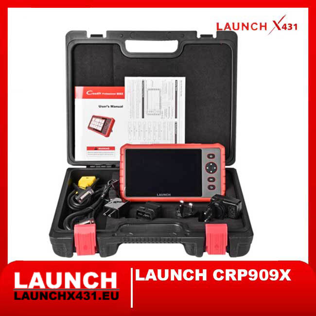 Launch CRP909X Diagnostic Tablet with Full Accessory Kit in Hard Carry Case