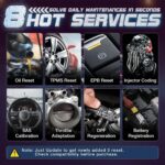 Launch CRP129E Elite scanner 8 hot service functions including oil reset, TPMS reset, EPB reset, injector coding and more.