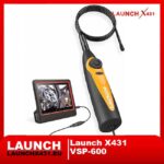 Launch VSP-600 automotive videoscope with display showing internal engine inspection.