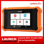 Launch X431 Creader Elite 2.0 diagnostic scanner for Hyundai and Kia vehicles with full-system diagnostics and OBD2 functions.