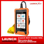 Launch X431 Creader Elite diagnostic scanner for Mercedes-Benz, Maybach, and Sprinter vehicles.